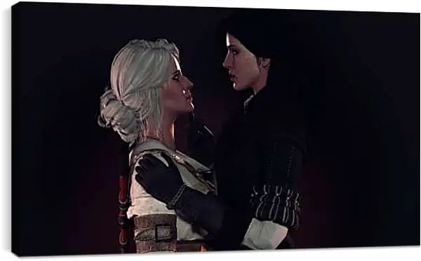 Постер на подрамнике - The Witcher 3 (Ведьмак), Цири и Йеннифер
