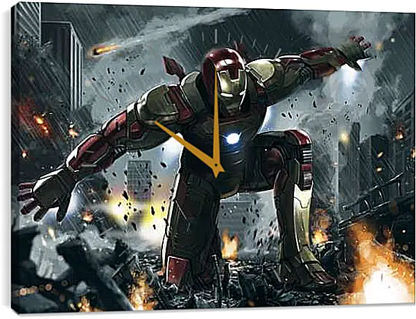 Часы картина - Железный человек. Iron Man