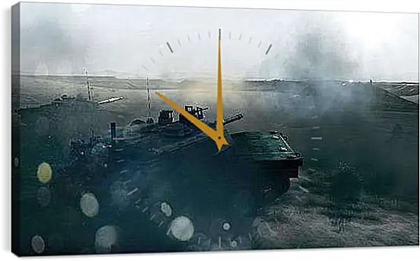 Часы картина - battlefield 3, tanks, mountain
