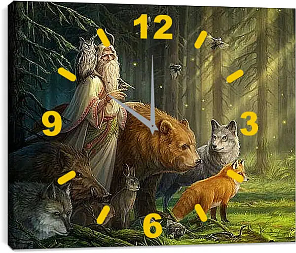 Часы картина - Хозяин леса