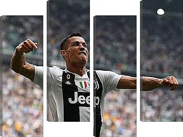Модульная картина - Криштиану Роналду. Гол Гол Гол!
