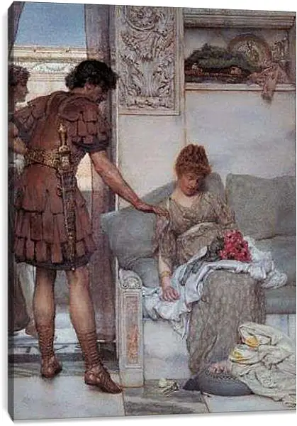 Постер на подрамнике - A Silent Greeting. Лоуренс Альма-Тадема