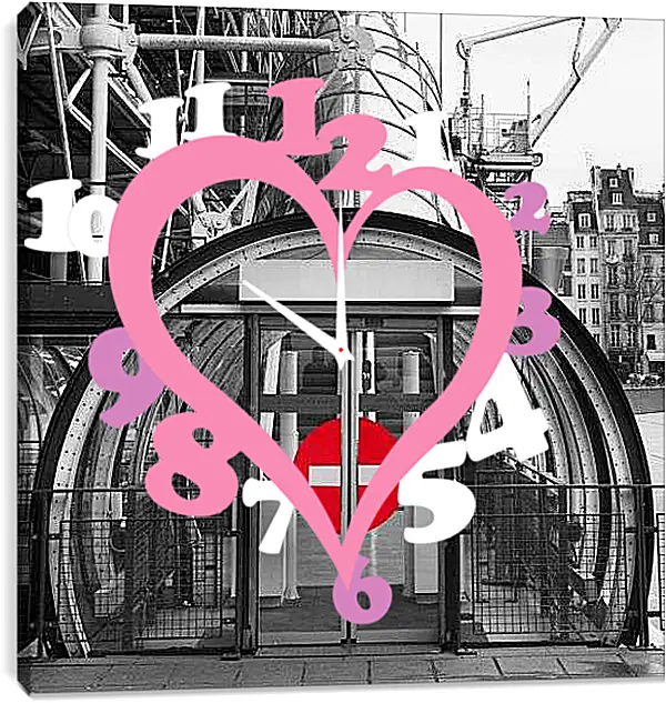 Часы картина - Кирпич