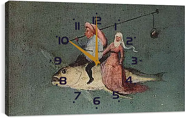 Часы картина - Antoniusaltar, Triptychon, Mitteltafel - Versuchung des Hl. Antonius. Иероним Босх