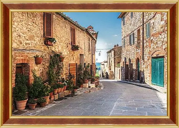 Картина в раме - Улица Тосканы Италия