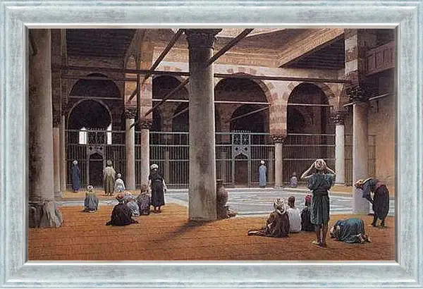 Картина в раме - Interior of a Mosque. Жан-Леон Жером