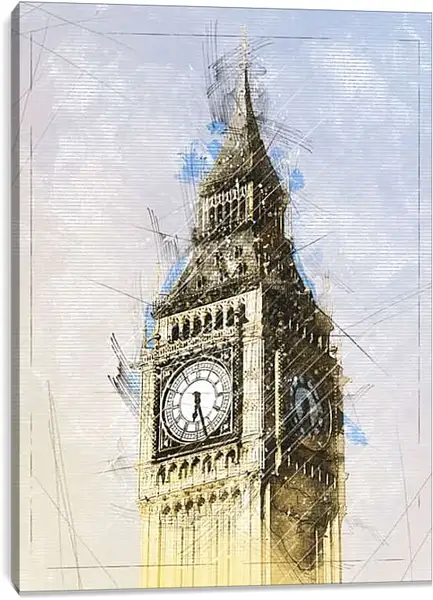 Постер на подрамнике - Лондон. Биг-Бен.