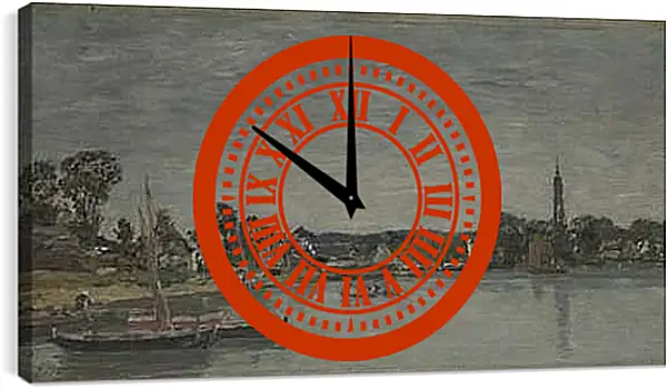 Часы картина - Hopital-Camfrout, Brittany. Эжен Буден