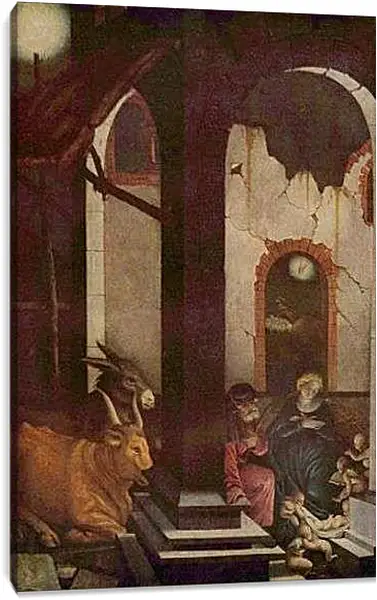 Постер на подрамнике - Geburt Christi. Ханс Бальдунг