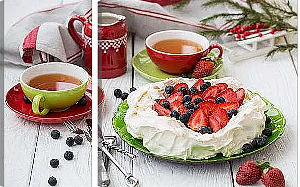 Модульная картина - Чаепитие. Сладкий Уют.