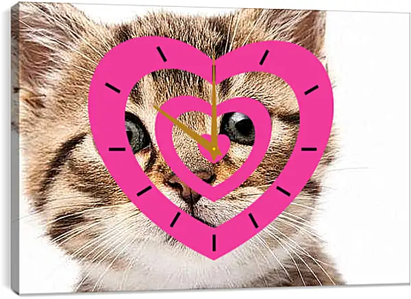 Часы картина - Котенок