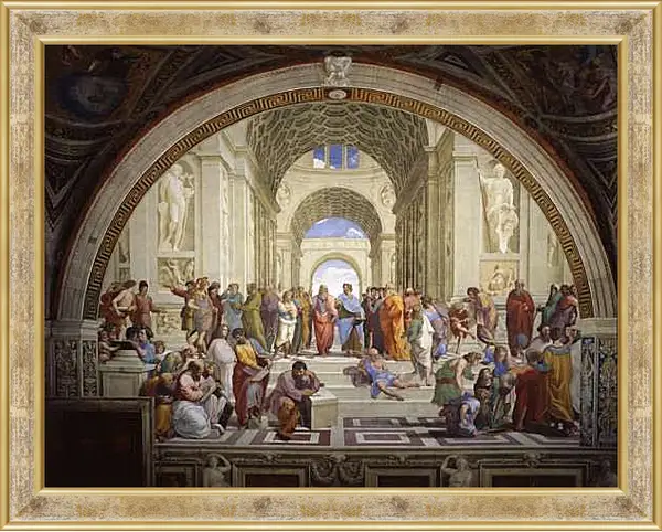 Картина в раме - Афинская школа. Рафаэль Санти