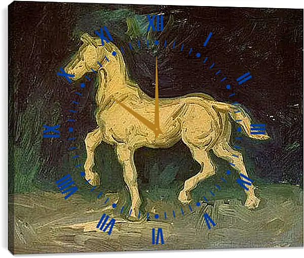 Часы картина - Plaster Statuette of a Horse. Винсент Ван Гог