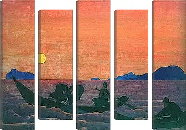 Модульная картина - И мы продолжаем лов. Рерих Николай