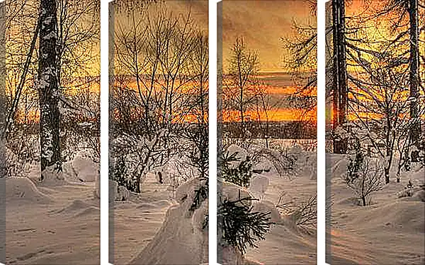 Модульная картина - Зима