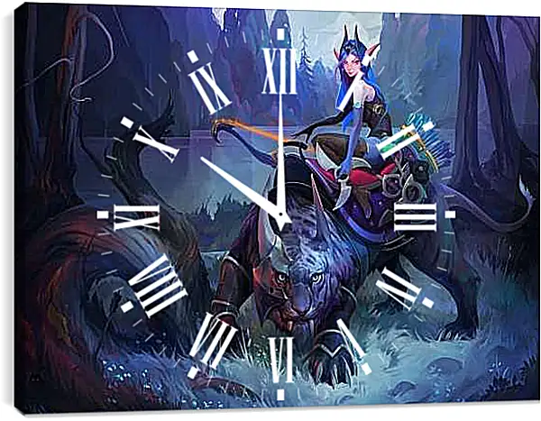Часы картина - DotA 2, артпостер