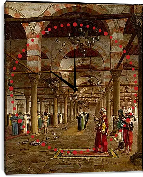 Часы картина - Prayer in the Mosque - Молитва в мечети. Жан-Леон Жером