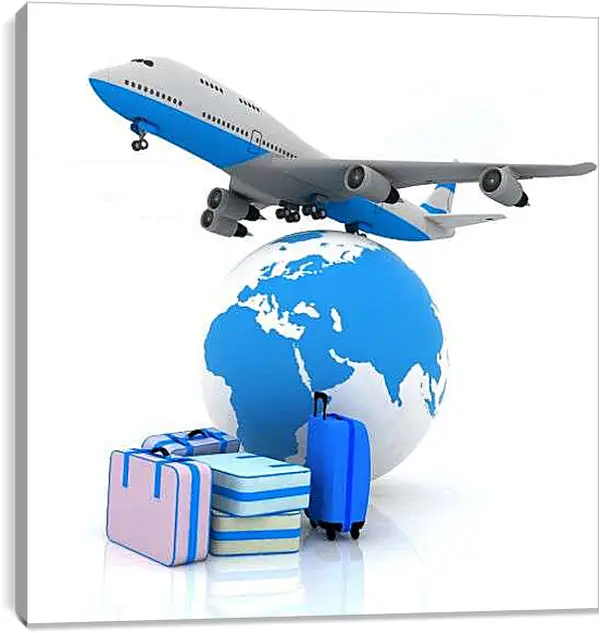 Постер на подрамнике - Авиапутешествие