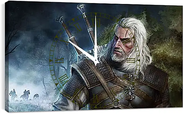 Часы картина - The Witcher (Ведьмак). Геральт уходит от погони