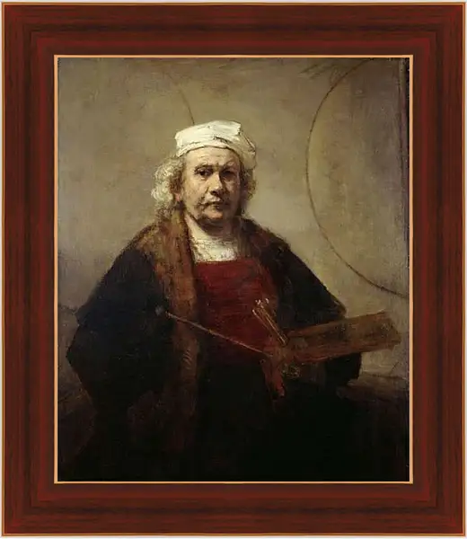 Картина в раме - Автопортрет. Рембрандт
