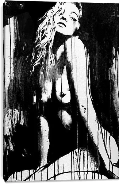 Постер на подрамнике - Силуэт девушки