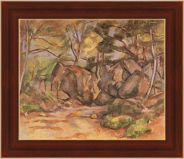 Картина в раме - Paysage forestier aux rochers (vers). Поль Сезанн