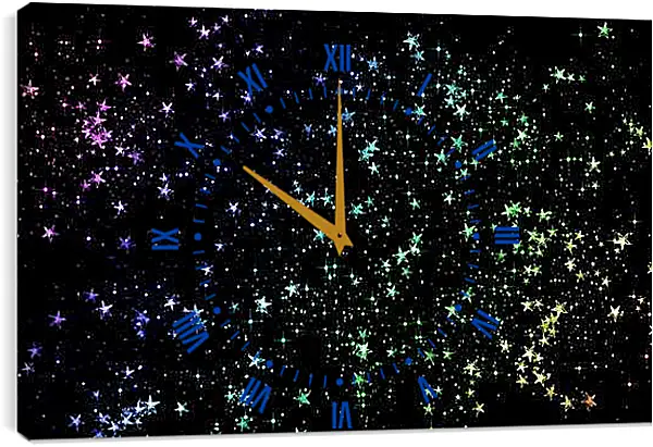 Часы картина - Космос