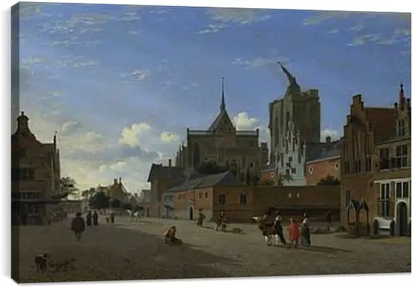 Постер на подрамнике - A View in Cologne. Ян Ван дер Хейден