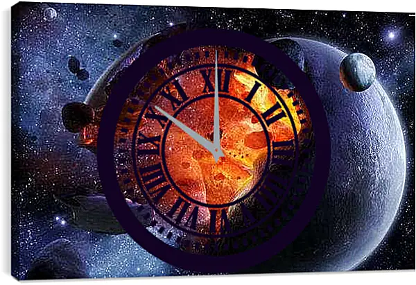 Часы картина - Космос