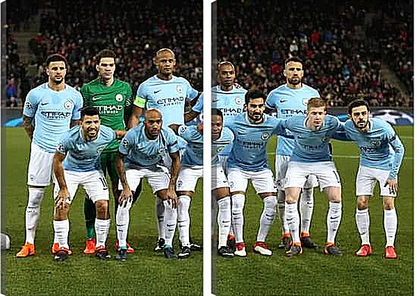 Модульная картина - Фото перед матчем. Манчестер Сити. Manchester City
