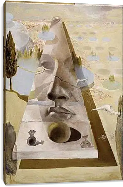 Постер на подрамнике - Afrodita. (Явление лица Афродиты) Сальвадор Дали