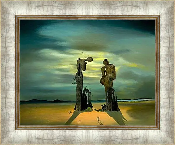 Картина в раме - Archeological Reminiscence Millet S Angelus. (Археологический отголосок «Анжелюса» Милле) Сальвадор Дали
