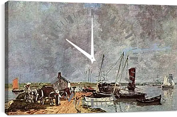 Часы картина - Seehafen. Эжен Буден