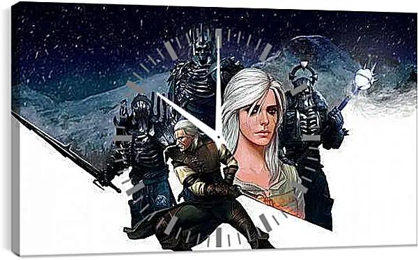 Часы картина - the witcher 3, wild hunt, art