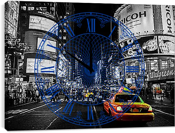 Часы картина - Ночьная жизнь Америки