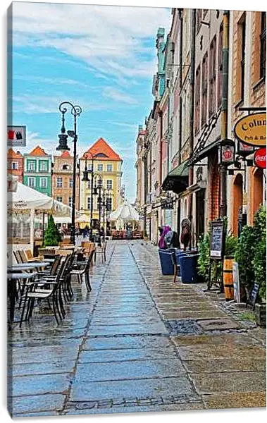 Постер на подрамнике - Европейская улочка