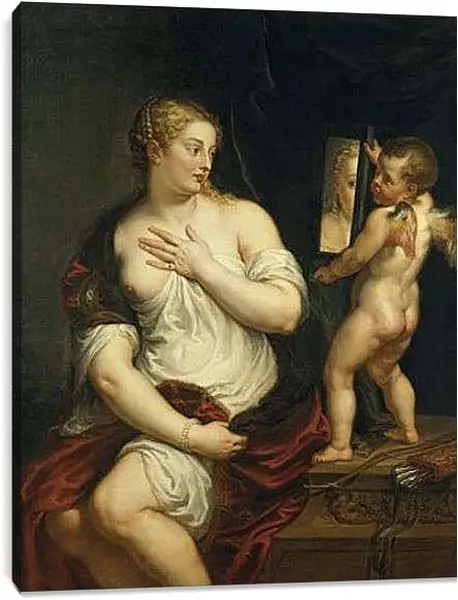 Постер на подрамнике - Венера и Амур. Питер Пауль Рубенс