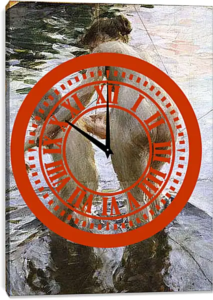 Часы картина - En premiar. Впервые. Андерс Цорн