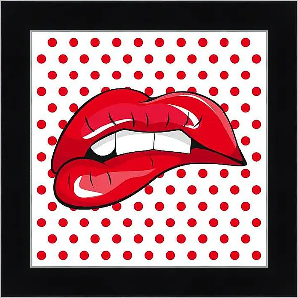 Картина в раме - Губы