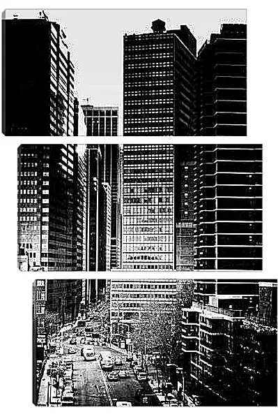 Модульная картина - Улица в городе