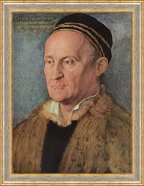 Картина в раме - Portraet des Jacob Muffel. Портрет Якоба Муффеля. Альбрехт Дюрер