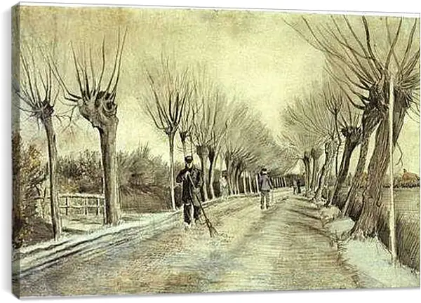 Постер на подрамнике - Road in Etten - Дорога в Иттен. Винсент Ван Гог