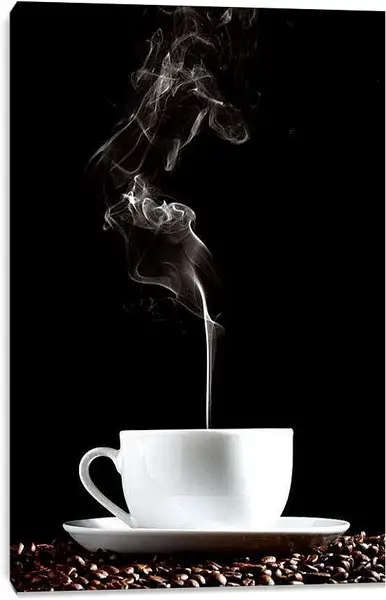 Постер на подрамнике - Кофейный запах. Утренний аромат.