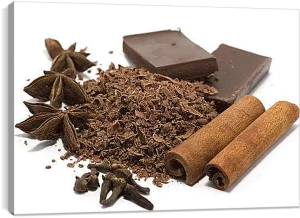 Постер на подрамнике - Шоколад и специи. Шоколадные ноты.