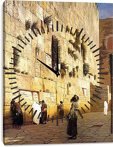 Часы картина - Solomons Wall Jerusalem. Жан-Леон Жером