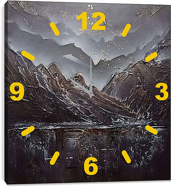 Часы картина - Горы. (неизвестно)
