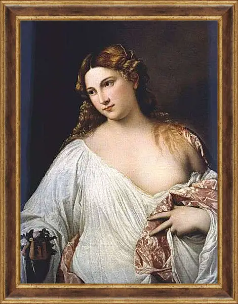 Картина в раме - Флора. Тициан Вечеллио