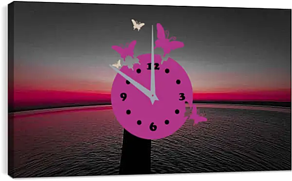 Часы картина - Чайка