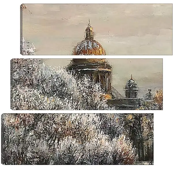 Модульная картина - Исаакиевский собор зимой