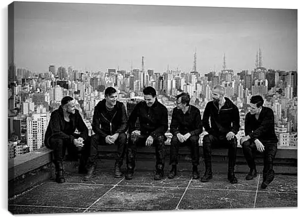 Постер на подрамнике - Рамштайн на крыше